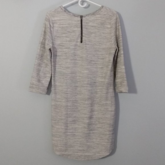Gap gray/white veragated striped back zip tunic dress, size M - Picture 4 of 11